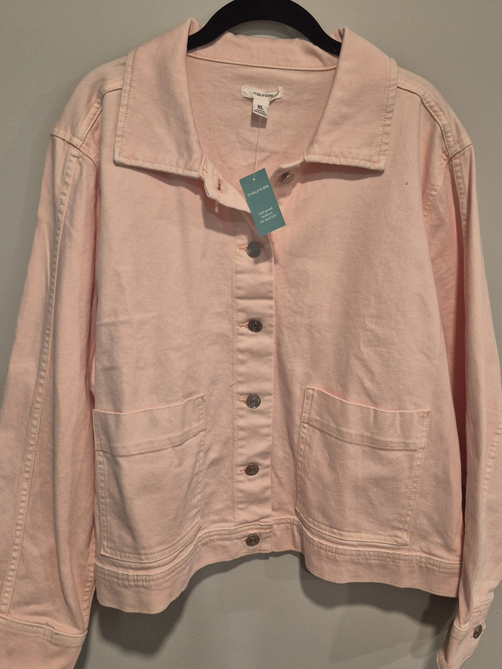 Maurices Pale Pink Denim Jacket